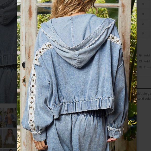 POL “ Gwen “ POL Double Gauze Hoodie Top and Pants Set 77 - Picture 8 of 13